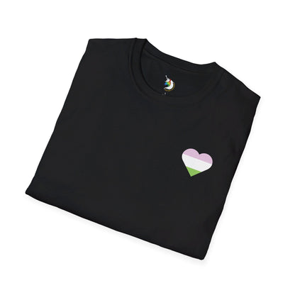 Mini Genderqueer Heart Unisex T-Shirt