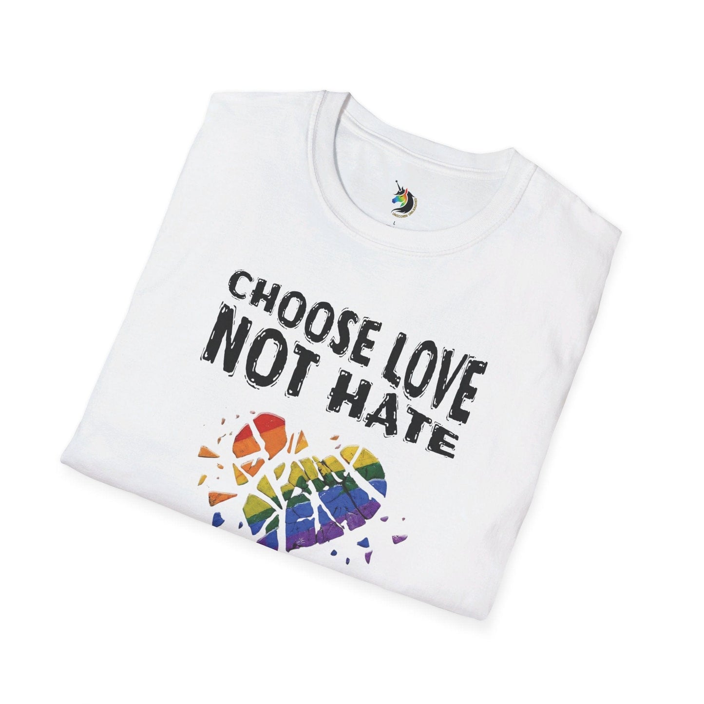 Choose Love Broken Heart (Color) Unisex T-Shirt