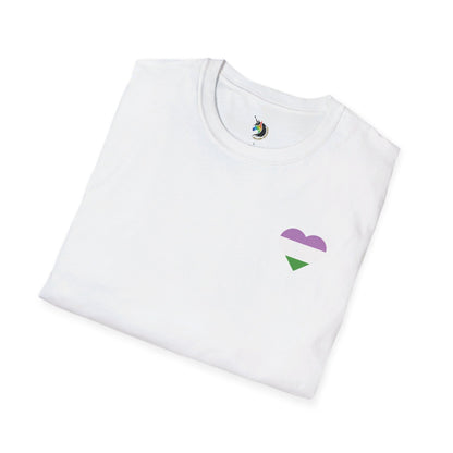 Mini Genderqueer Heart Unisex T-Shirt