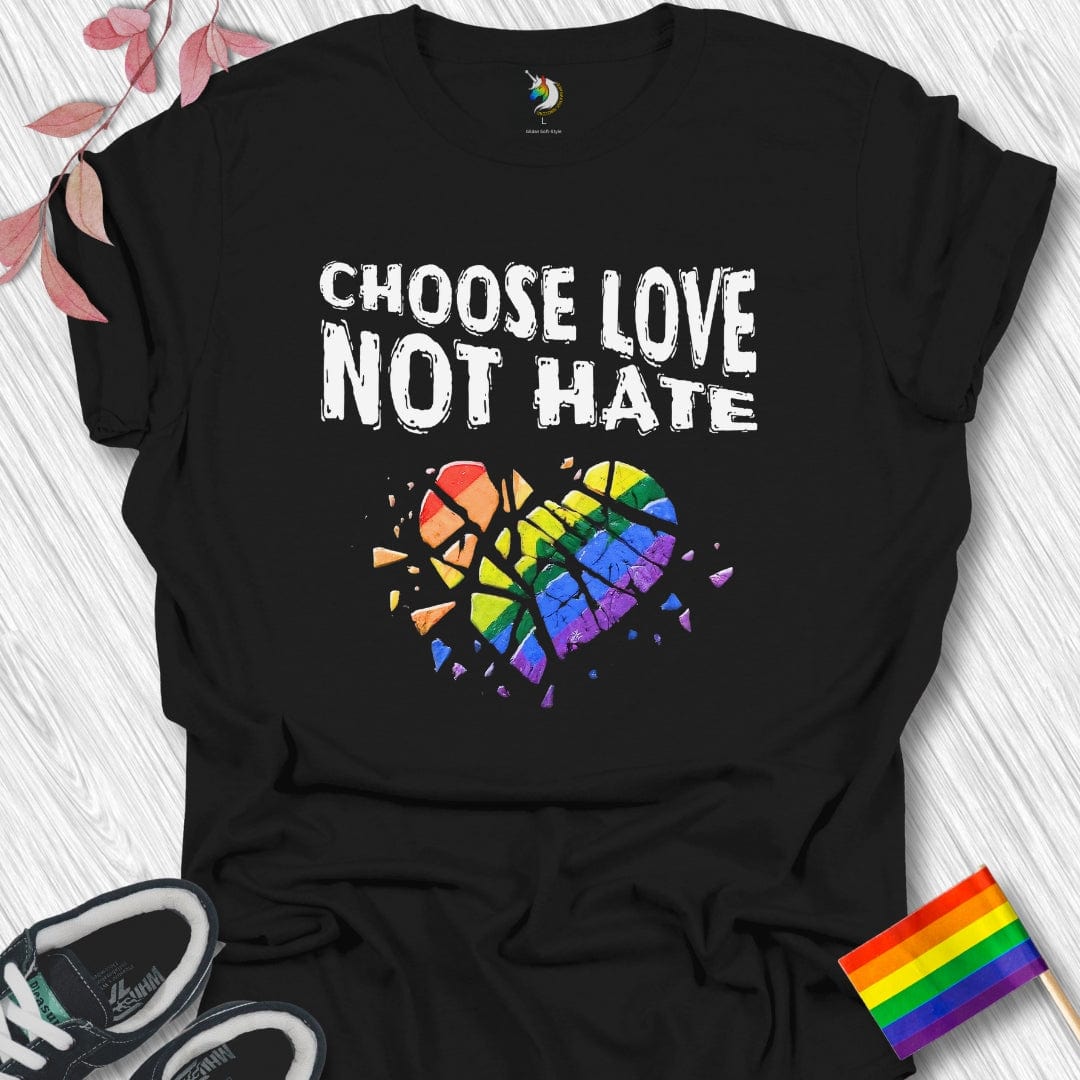 Choose Love Broken Heart (Color) Unisex T-Shirt