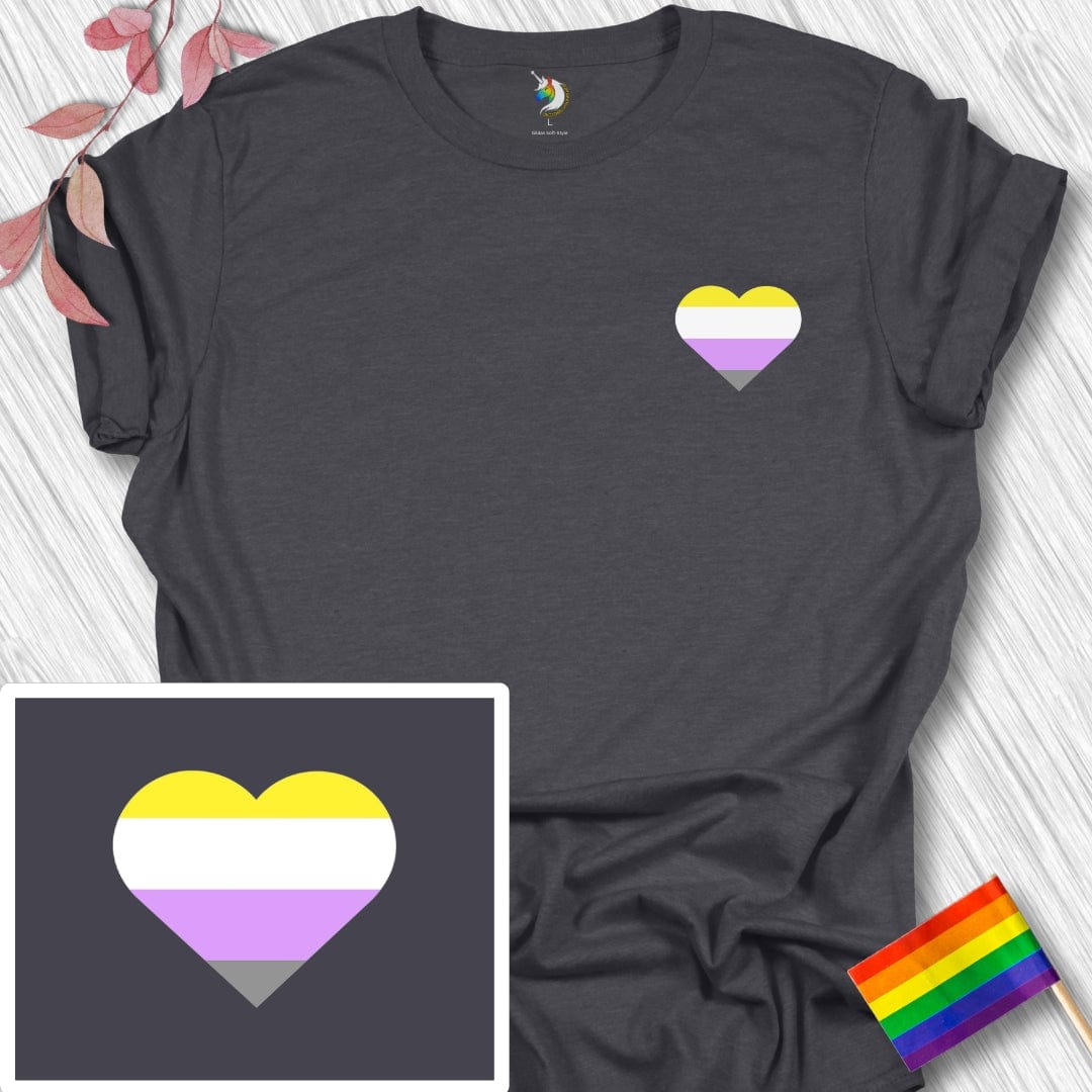 Mini Nonbinary Heart Unisex T-Shirt