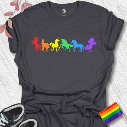 Rainbow Unicorn Silhouettes Unisex T-Shirt