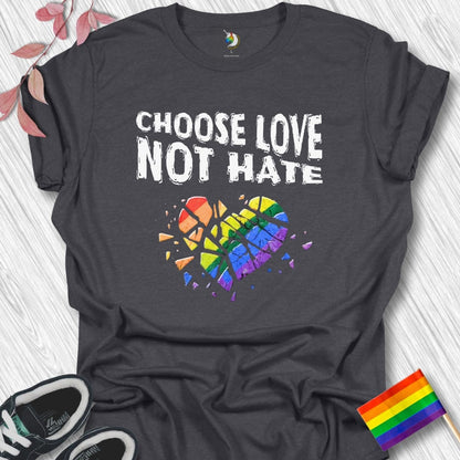 Choose Love Broken Heart (Color) Unisex T-Shirt