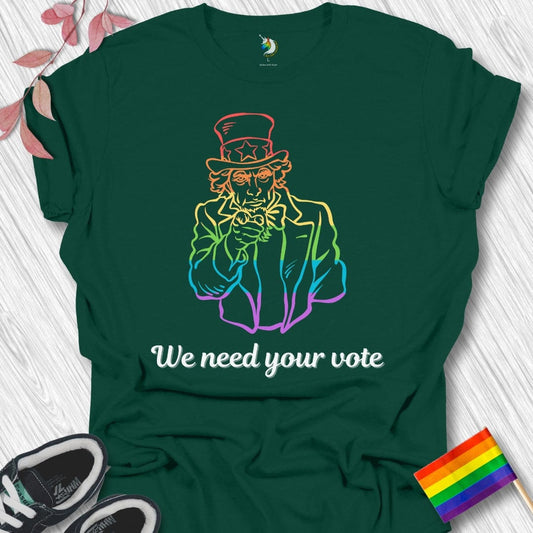 Rainbow Uncle Sam Unisex T-Shirt