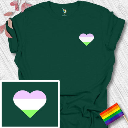 Mini Genderqueer Heart Unisex T-Shirt