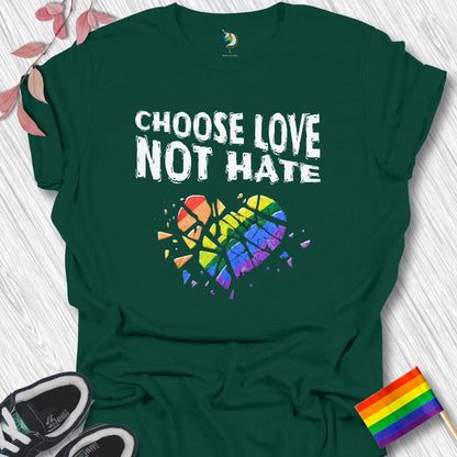 Choose Love Broken Heart (Color) Unisex T-Shirt