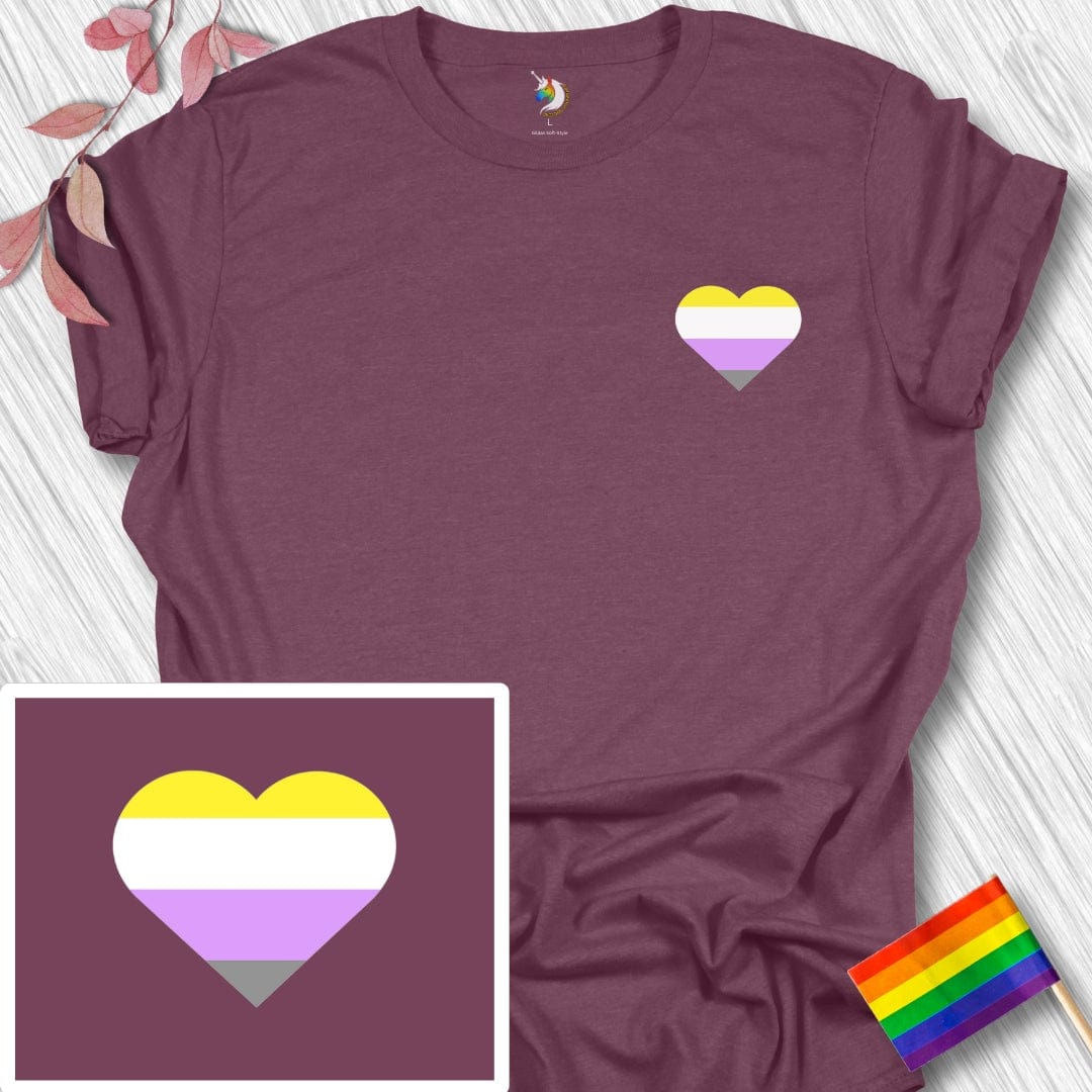 Mini Nonbinary Heart Unisex T-Shirt