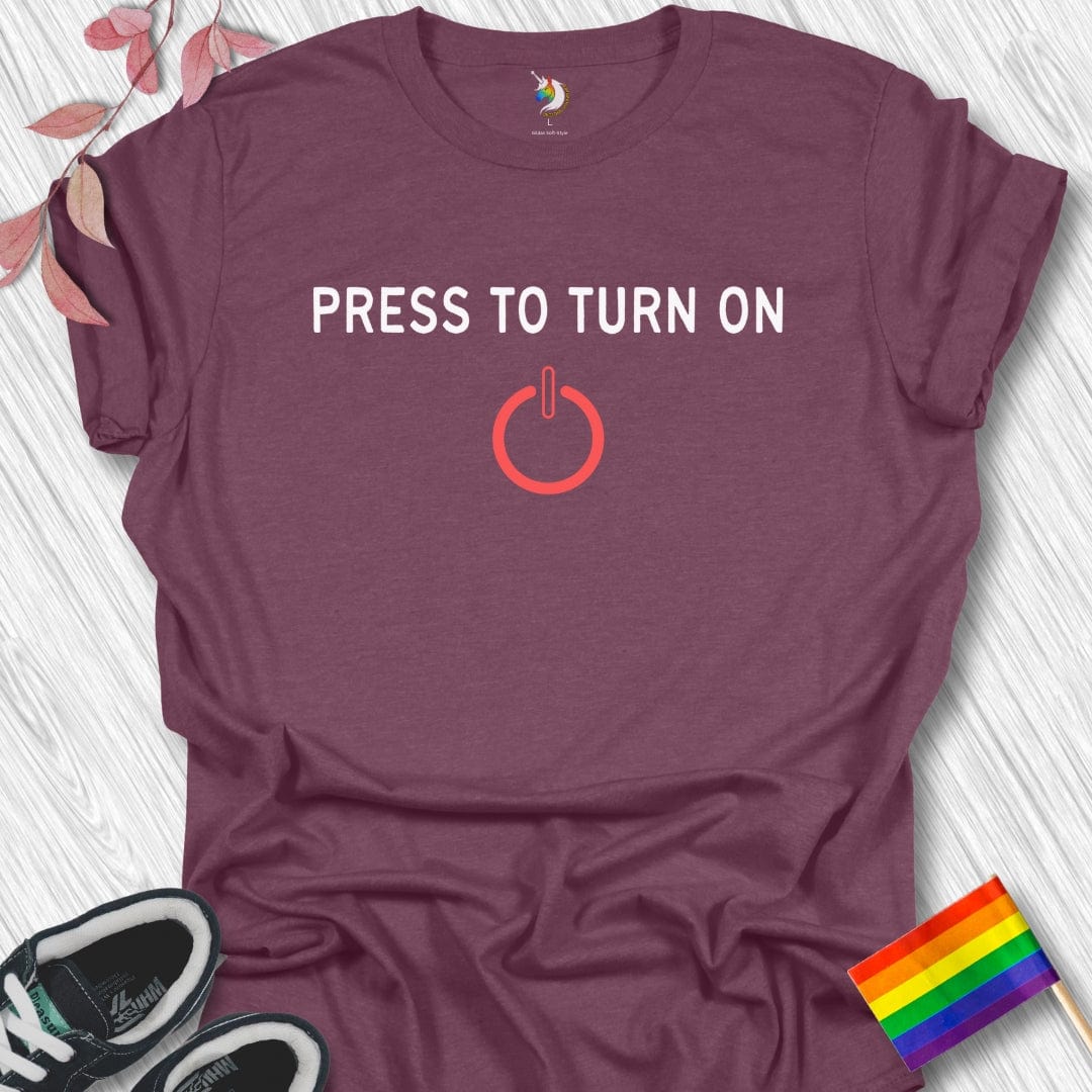 Press to Turn On Unisex T-Shirt