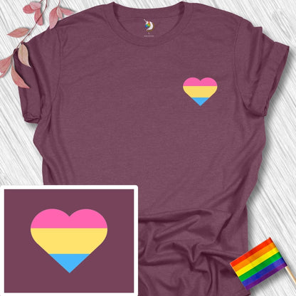 Mini Pansexual Heart Unisex T-Shirt