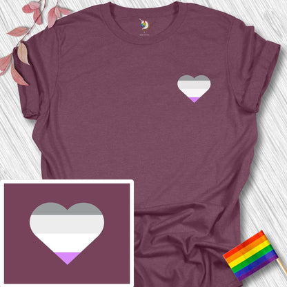 Mini Asexual Heart Unisex T-Shirt