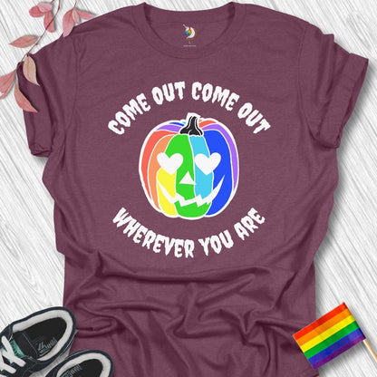 Halloween Come Out Rainbow Unisex T-Shirt