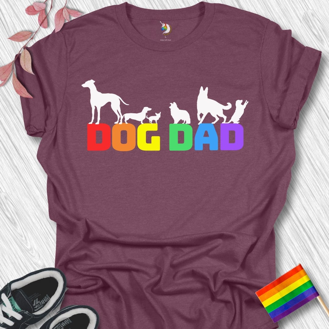 Dog Dad Silhouettes Unisex T-Shirt