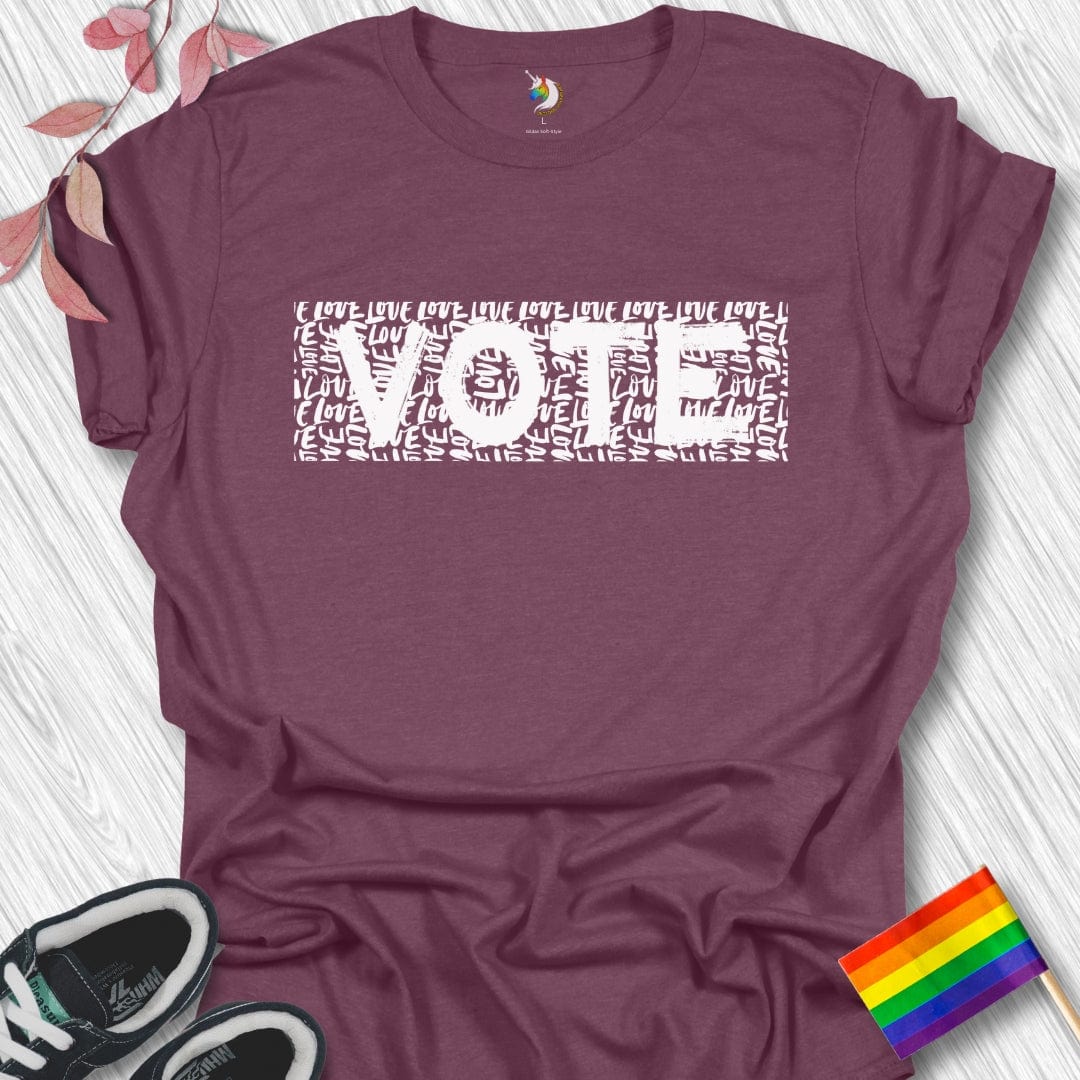 Vote on love pattern Unisex T-Shirt