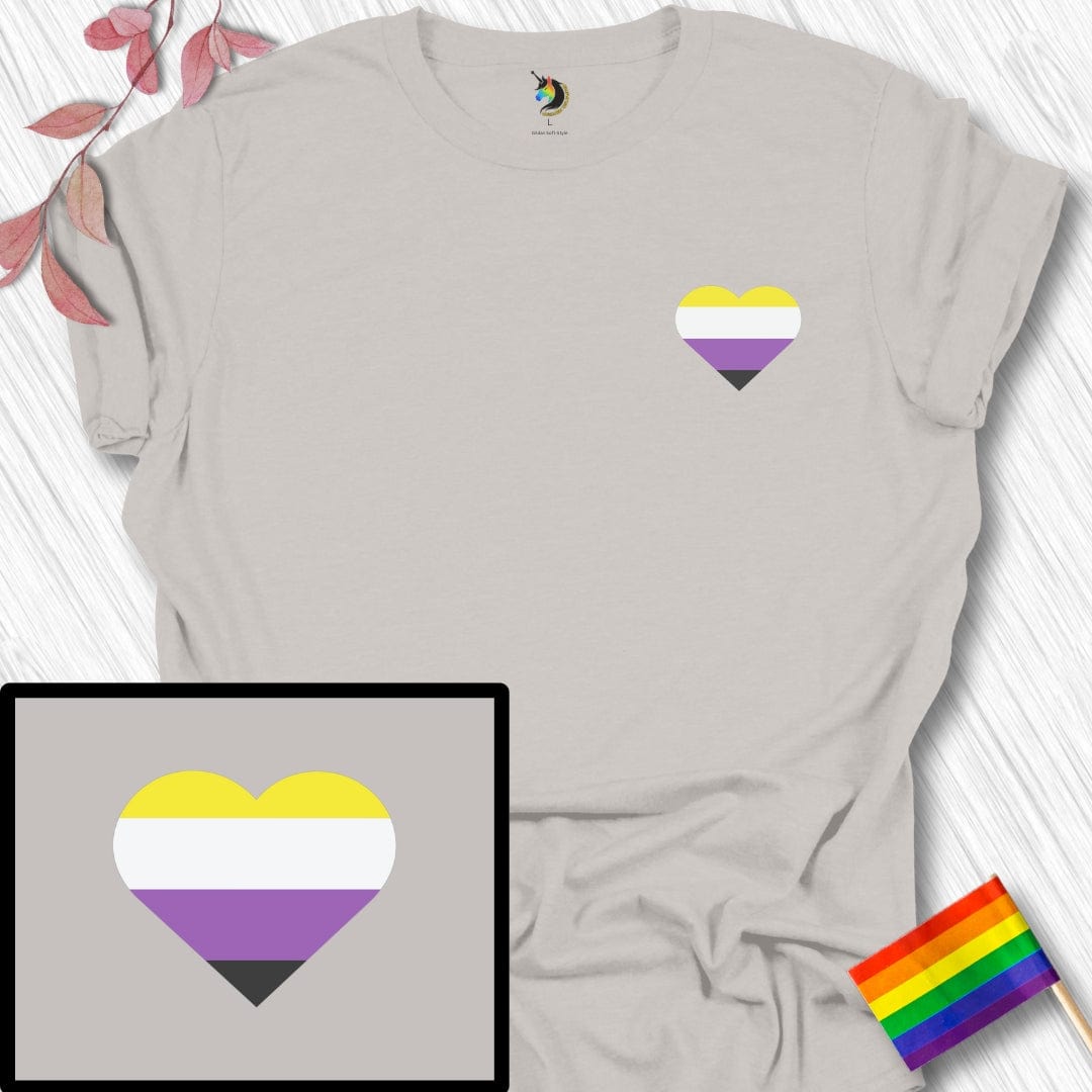 Mini Nonbinary Heart Unisex T-Shirt