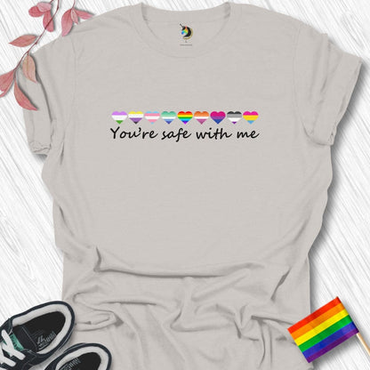 You're safe with me hearts Unisex T-Shirt