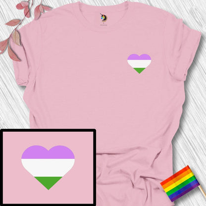 Mini Genderqueer Heart Unisex T-Shirt