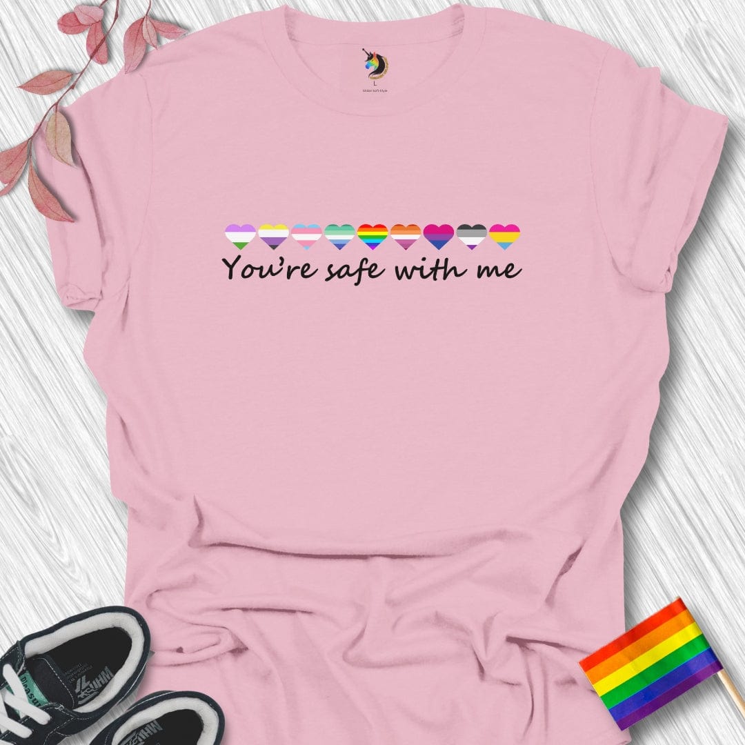 You're safe with me hearts Unisex T-Shirt