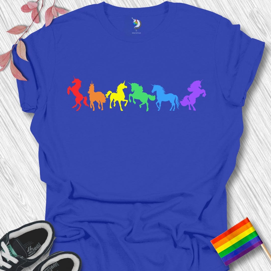 Rainbow Unicorn Silhouettes Unisex T-Shirt