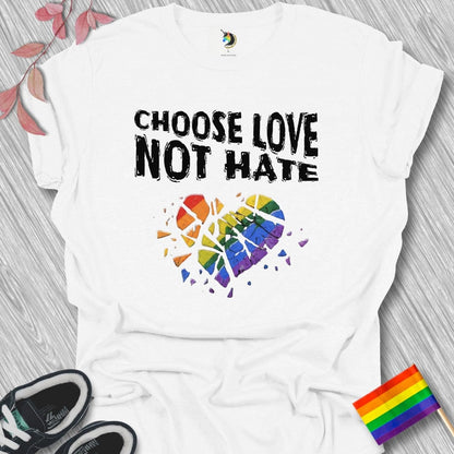 Choose Love Broken Heart (Color) Unisex T-Shirt