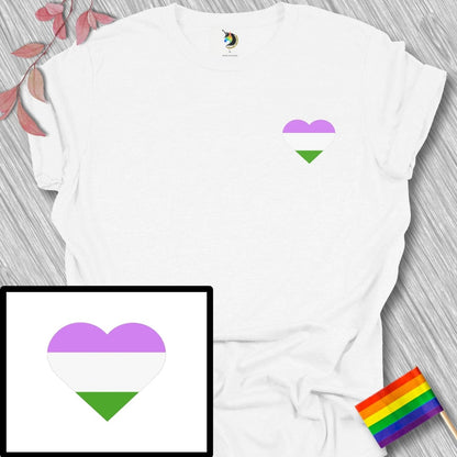 Mini Genderqueer Heart Unisex T-Shirt