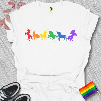 Rainbow Unicorn Silhouettes Unisex T-Shirt